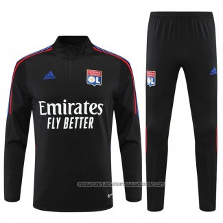 Sweatshirt Tracksuit Lyon 2022-2023 Black