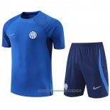 Tracksuit Inter Milan 2022-2023 Short Sleeve Blue - Shorts