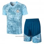 Tracksuit Manchester City 2023-2024 Short Sleeve Blue - Shorts