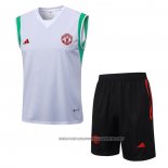 Tracksuit Manchester United 2023-2024 Without Sleeves White