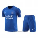 Tracksuit Paris Saint-Germain 2022-2023 Short Sleeve Blue Oscuro - Shorts