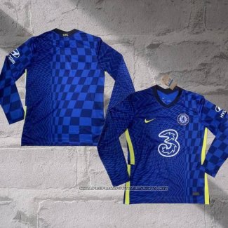 Chelsea Home Shirt 2021-2022 Long Sleeve