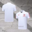 Manchester United Shirt Polo 2023-2024 White