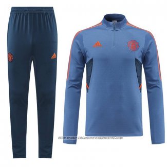 Sweatshirt Tracksuit Manchester United 2022-2023 Blue