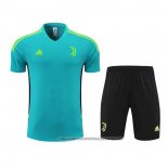 Tracksuit Juventus 2022-2023 Short Sleeve Blue and Green - Shorts