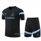 Tracksuit Olympique Marseille 2022-2023 Short Sleeve Black - Shorts