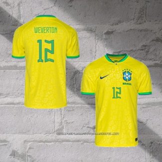 Brazil Player Weverton Home Shirt 2022