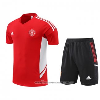 Tracksuit Manchester United 2022-2023 Short Sleeve Red - Shorts