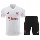 Tracksuit Manchester United 2023-2024 Short Sleeve White - Shorts