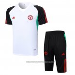 Tracksuit Manchester United 2023-2024 Short Sleeve White and Black - Shorts