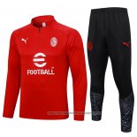 Sweatshirt Tracksuit AC Milan 2023-2024 Kid Red