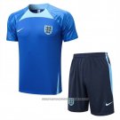 Tracksuit England 2022-2023 Short Sleeve Blue - Shorts