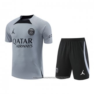 Tracksuit Paris Saint-Germain Jordan 2022-2023 Short Sleeve Grey - Shorts