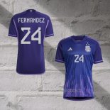 Argentina Player Fernandez Away Shirt 2022