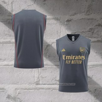 Arsenal Training Shirt 2023-2024 Without Sleeves Grey