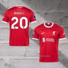 Liverpool Player Diogo J. Home Shirt 2023-2024