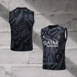 Paris Saint-Germain Jordan Training Shirt 2023-2024 Without Sleeves Black and Grey