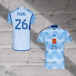 Spain Player Pedri Away Shirt 2022