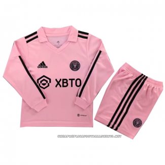 Inter Miami Home Shirt 2023 Kid Long Sleeve