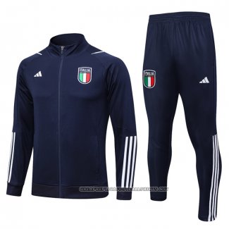 Jacket Tracksuit Italy 2023-2024 Kid Blue