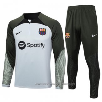 Sweatshirt Tracksuit Barcelona 2023-2024 Kid Grey