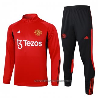 Sweatshirt Tracksuit Manchester United 2023-2024 Red