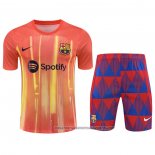 Tracksuit Barcelona 2023-2024 Short Sleeve Orange - Shorts