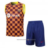 Tracksuit Barcelona 2023-2024 Without Sleeves Yellow