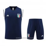 Tracksuit Italy 2023-2024 Without Sleeves Blue