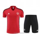 Tracksuit Manchester United 2022-2023 Short Sleeve Red - Shorts