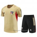 Tracksuit Sao Paulo 2023-2024 Short Sleeve Yellow - Shorts