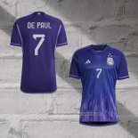 Argentina Player De Paul Away Shirt 2022