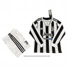 Juventus Home Shirt 2021-2022 Kid Long Sleeve