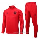 Sweatshirt Tracksuit Flamengo 2023-2024 Kid Red