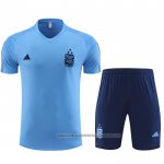 Tracksuit Argentina 2023-2024 Short Sleeve Blue Oscuro - Shorts
