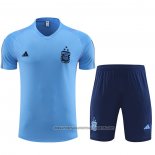 Tracksuit Argentina 2023-2024 Short Sleeve Blue Oscuro - Shorts