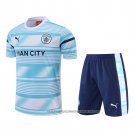 Tracksuit Manchester City 2022 Short Sleeve Blue - Shorts