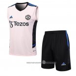 Tracksuit Manchester United 2023-2024 Without Sleeves Rosa