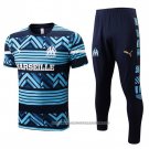Tracksuit Olympique Marseille 2022-2023 Short Sleeve Blue
