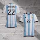 Argentina Player L.Martinez Home Shirt 2022