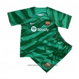 Barcelona Goalkeeper Shirt 2023-2024 Kid Green