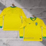 Brazil Home Shirt 2022 Long Sleeve