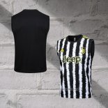 Juventus Training Shirt 2023-2024 Without Sleeves Black and White