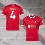 Liverpool Player Virgil Home Shirt 2023-2024