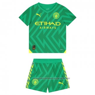 Manchester City Goalkeeper Shirt 2023-2024 Kid Green