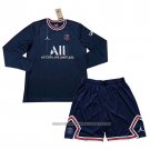 Paris Saint-Germain Home Shirt 2021-2022 Kid Long Sleeve