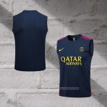 Paris Saint-Germain Training Shirt 2023-2024 Without Sleeves Blue