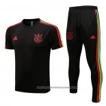 Tracksuit Ajax 2022-2023 Short Sleeve Black