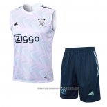 Tracksuit Ajax 2023-2024 Without Sleeves White