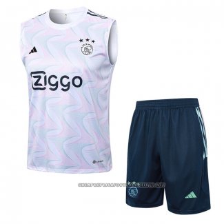 Tracksuit Ajax 2023-2024 Without Sleeves White